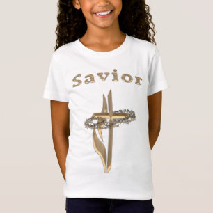 Savior Girls Christian Cross t-shirts
