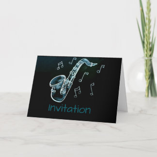 Saxofone E Notas Musicais
