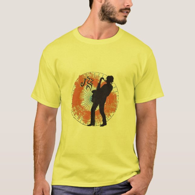 saxofone laranja T-Shirt (Frente)