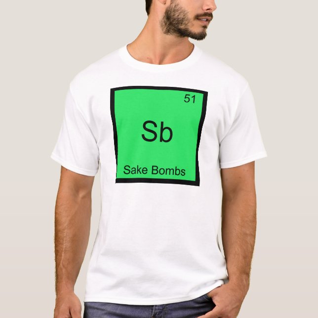 Sb - Sake Bombs Camiseta Divertida Símbolo de Elem (Frente)