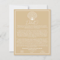 Scallop Shell Seacavalo Convite para Casamento de 