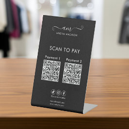 Scan To Pay Business Qr Code Script Black