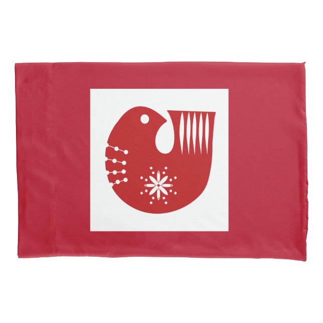 Scandi Red Bird Folk Art (Frente)