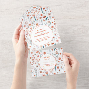 Scandinávia Summer Flowers Modern Boho Wedding