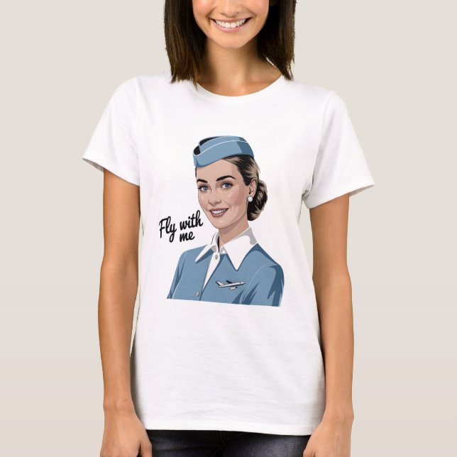 Scandinavian stewardess Womens Basic T-Shirt (Frente)