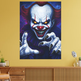 Scary Clown Canvas Print