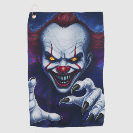 Scary Clown Golf Towel 