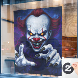 Scary Clown Window Cling