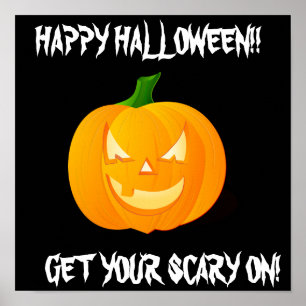 SCARY JACK O'LANTERN HELLOWEEN POSTER