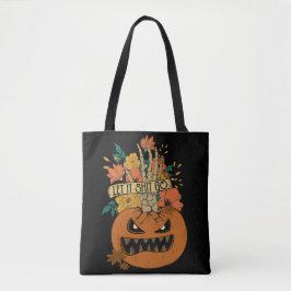 Scary Pumpkin Halloween Tote Bag