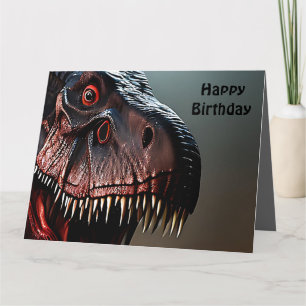 Scary Tyrannosaurus Rex, Grande Cartão de Aniversá