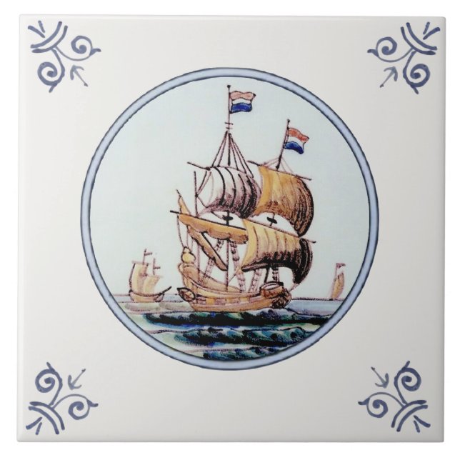 Scencen Polychrome Repro Delft anuncia Azulejo cer (Frente)
