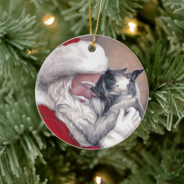 Schnauzer Beijar Papais noeis Enfeites de natal de (Árvore)