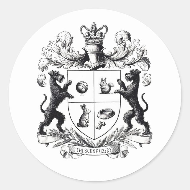 Schnauzer Casaco do adesivo de armas (Frente)