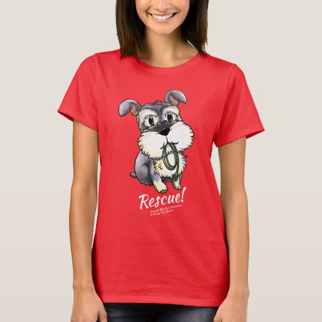 Schnauzer de Fozi - t-shirt escuro (mulheres) (Frente)