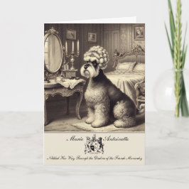 Schnauzer Marie Antoinette - Cartão de Saudação Do