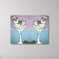 Schnauzer Martini Dobra a Arte Canvas