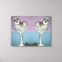 Schnauzer Martini Dobra a Arte Canvas