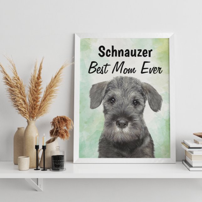 Schnauzer Melhor Mãe Poster (Criador carregado)