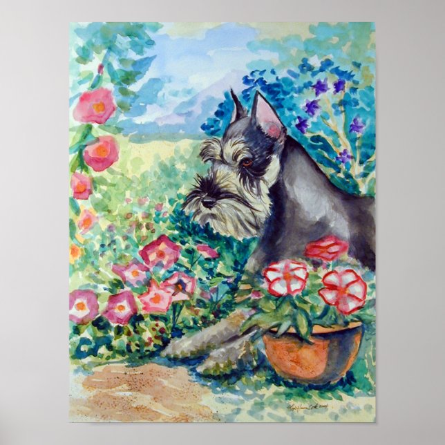 Schnauzer Poster Wall Impressão (Frente)