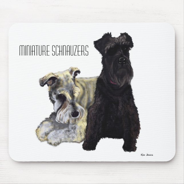 Schnauzers diminutos - Mousepad (Frente)