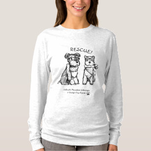 Schnauzers do inverno - camisa longa (mulheres)