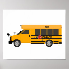 School Bus Kids Décor Impressão Poster