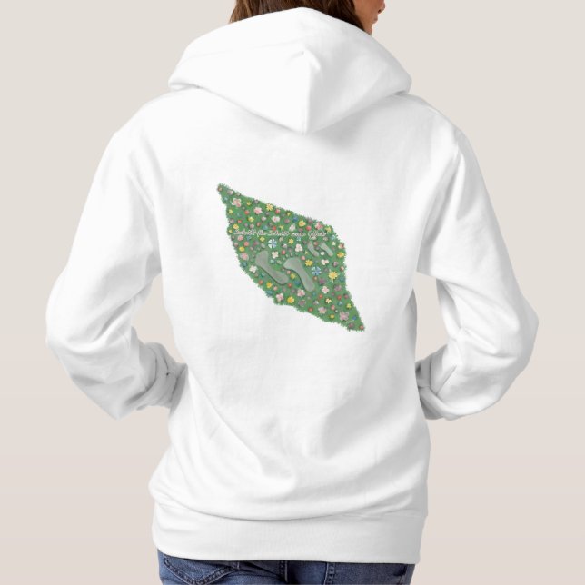 Schritt für Schritt zum Glück Hoodie Pullover (Verso)