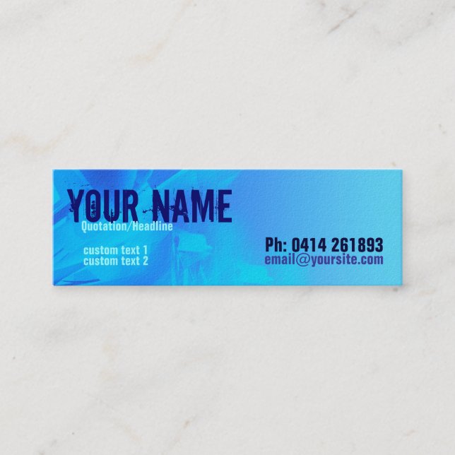 Scifi_Blue Skinny Cartão de visita (Frente)