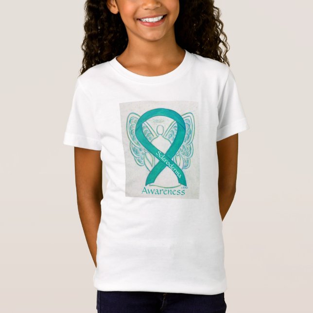 Scleroderma Sensibilização Fita de Angel Camisa Pe (Frente)