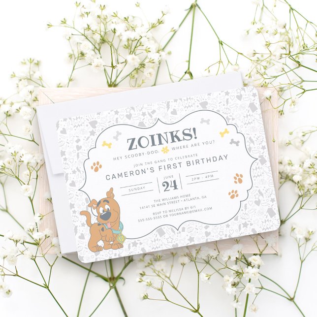 Scooby-Doo Primeiro Convite de Aniversário (Criador carregado)