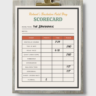 Scorecard da Equipe do Partido do Bachelor no Dia