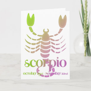 Scorpio Astrology Zodiac - Cartão de Aniversário d