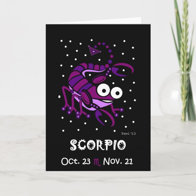 SCORPIO - CARTÃO DE GREETING ZODIAC (Frente)