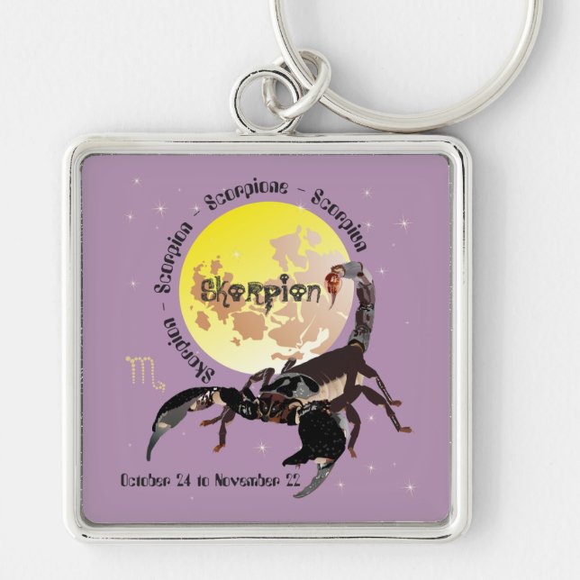 Scorpio de 24 de outubro a 22 de novembro Chaveiro (Frente)