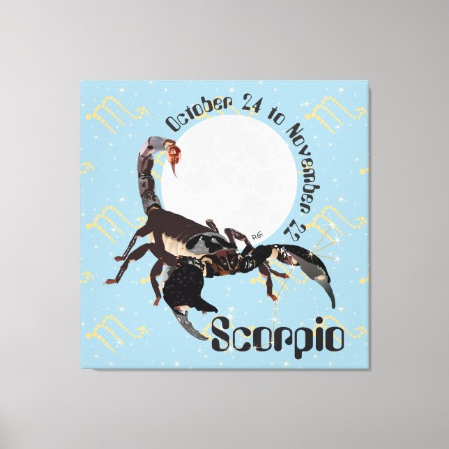 Scorpio October 24 to novembros de 22 Canvas (Frente)