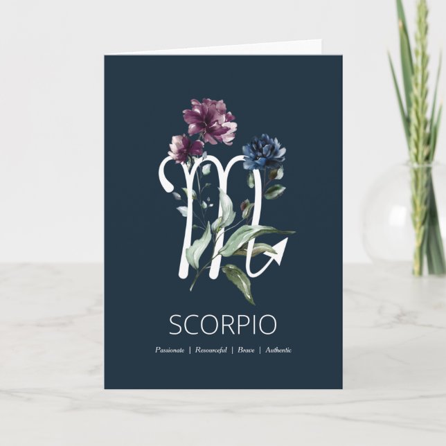 Scorpio Traça Cartão de Aniversário (Frente)