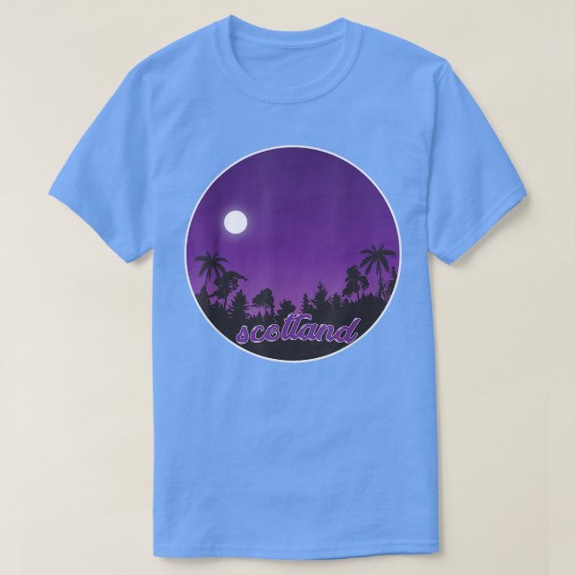scotland by night com Palms T-Shirt (Frente do Design)