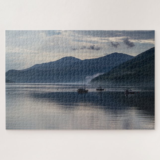 Scotland Jigsaw Quebra-cabeça - Nuvens de Loch Tay (Horizontal)