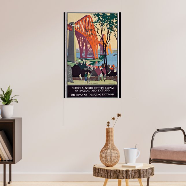 Scotland Poster de viagens, Forth Bridge, (Sala de Estar 3)