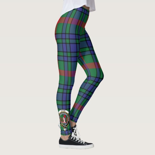 Scotstee Clan Aiton Crest Tartan Women Leggings (Direita)