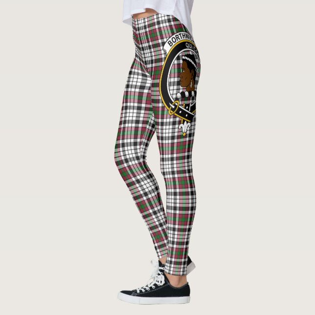 Scotstee Clan Borthwick Crest Tartan Women Legging (Esquerda)
