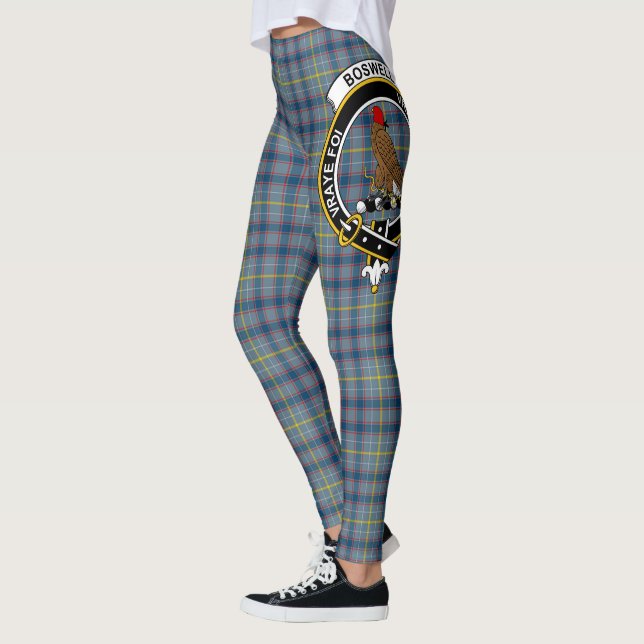 Scotstee Clan Boswell Crest Tartan Women Leggings (Esquerda)