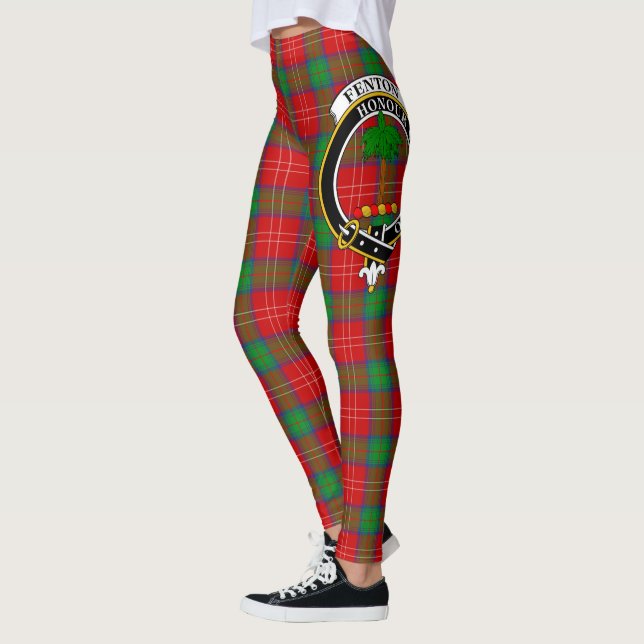 Scotstee Clan Fenton Crest Tartan Women Leggings (Esquerda)