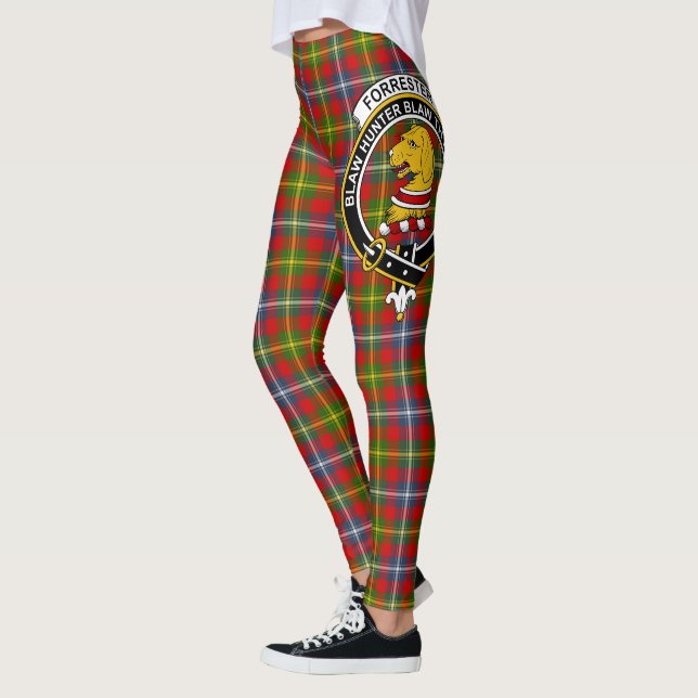 Scotstee Clan Forrester Crest Tartan Women Legging (Esquerda)