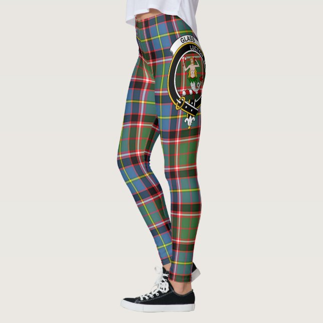 Scotstee Clan Glass Crest Tartan Women Leggings (Esquerda)