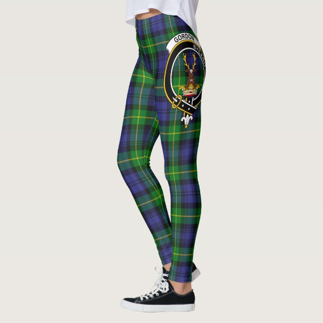 Scotstee Clan Gordon Crest Tartan Women Leggings (Esquerda)