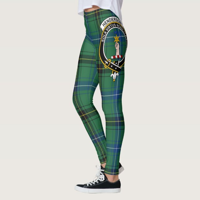 Scotstee Clan Henderson Crest Tartan Women Legging (Esquerda)