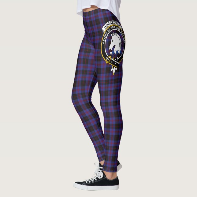 Scotstee Clan Horsburgh Crest Tartan Women Legging (Esquerda)