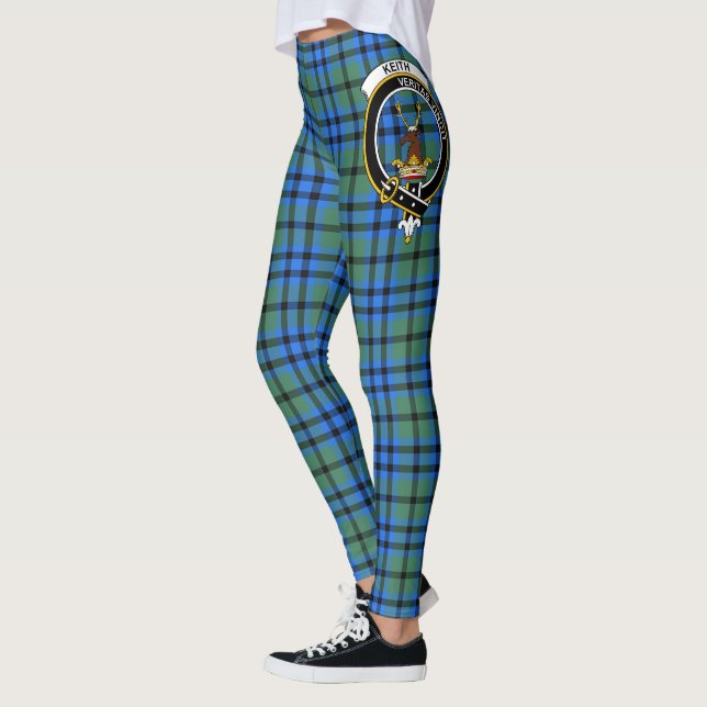 Scotstee Clan Keith Crest Tartan Women Leggings (Esquerda)
